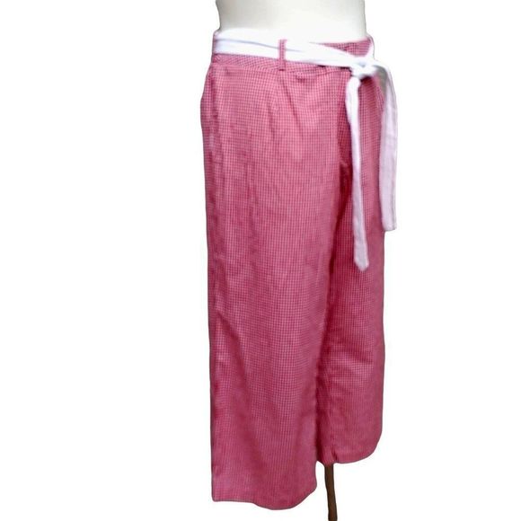Vintage Capris Size XX Pants Red White Check Plus 2X 3X - Picture 9 of 9